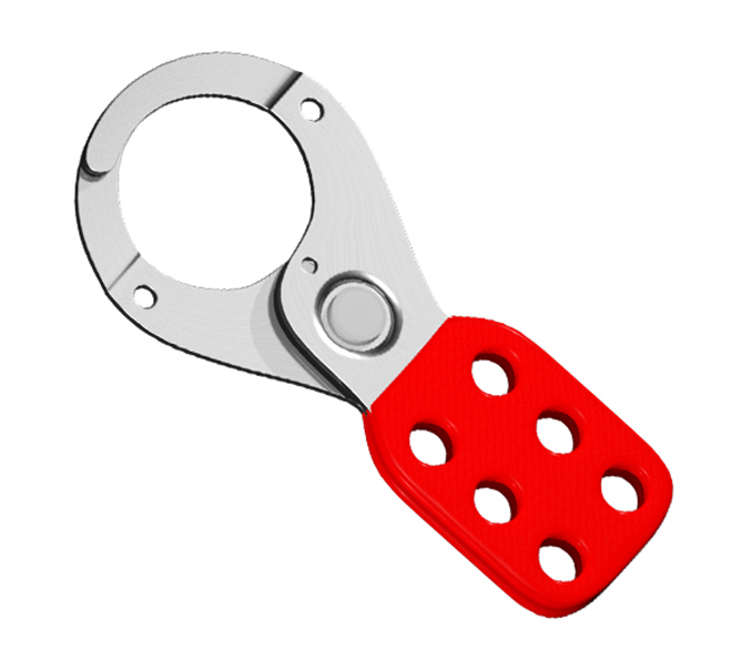 LOCKOUT Hasp Small with Red Vinyl Handle